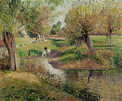 Watering Hole, Eragny, 1895 | Pissarro | Painting Reproduction