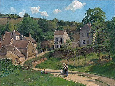 The Hermitage at Pontoise, c.1867 | Pissarro | Painting Reproduction