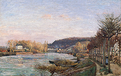 Die Seine bei Bougival | Pissarro | Gemälde Reproduktion