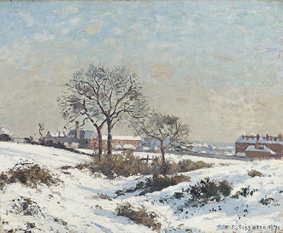 Snowy Landscape at South Norwood, 1871 | Pissarro | Gemälde Reproduktion