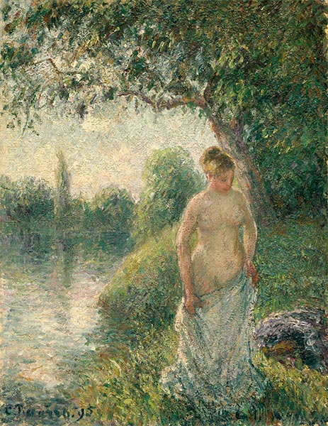Die Badende, 1895 von Pissarro | Gemälde-Reproduktion