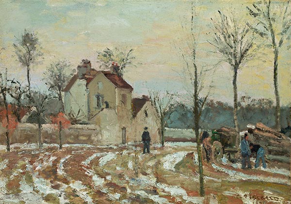 Das Tauwetter oder das Haus von Monsieur Musy, Louveciennes, 1872 | Pissarro | Gemälde Reproduktion