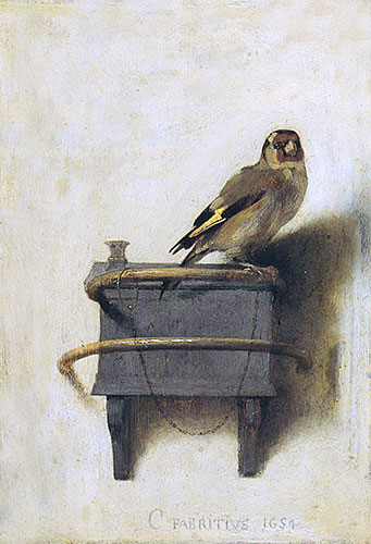 The Goldfinch, 1654 | Carel Fabritius | Gemälde Reproduktion