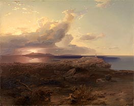 Die Insel Ägina mit den Ruinen des Hekatetempels | Carl Rottmann | Gemälde Reproduktion