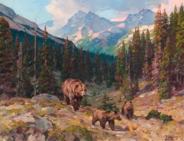 The Family | Carl Rungius | Painting Reproduction