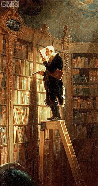 The Book Worm, c.1851 | Carl Spitzweg | Painting Reproduction