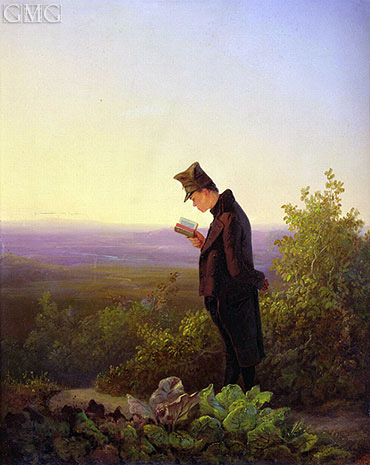 Reading the Breviary, The Evening, c.1845 | Carl Spitzweg | Painting Reproduction