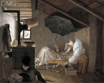 Der arme Poet, 1839 | Carl Spitzweg | Gemälde Reproduktion