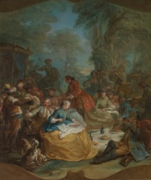 Halt of the Hunt, 1737 by Charles-André van Loo | Painting Reproduction