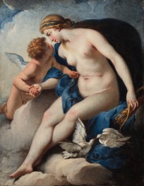 Venus and Amor, c.1740/45 by Charles-André van Loo | Painting Reproduction