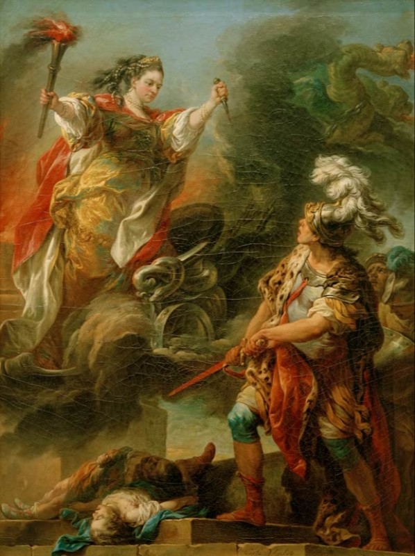 Charles-André van Loo | Mademoiselle Clairon as Medea and Le Kain as Jason, 1760 Mademoiselle Clairon as Medea and Le Kain as Jason, 1760 | Charles-André van Loo