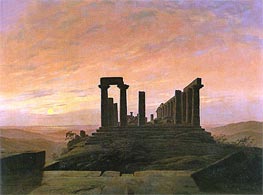 The Temple of Juno in Agrigento, c.1830 by Caspar David Friedrich | Painting Reproduction