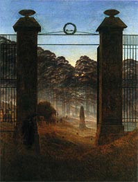 The Cemetery Entrance, 1825 by Caspar David Friedrich | Painting Reproduction