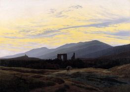 Ruins of Eldena Abbey in the Giant Mountains, c.1830/34 by Caspar David Friedrich | Painting Reproduction