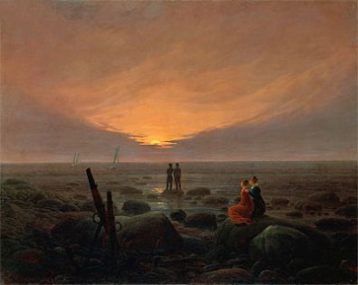 Moonrise over the Sea | Caspar David Friedrich | Painting