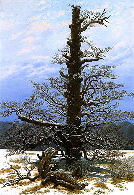 Oak Tree in Snow, c.1829 by Caspar David Friedrich | Painting Reproduction