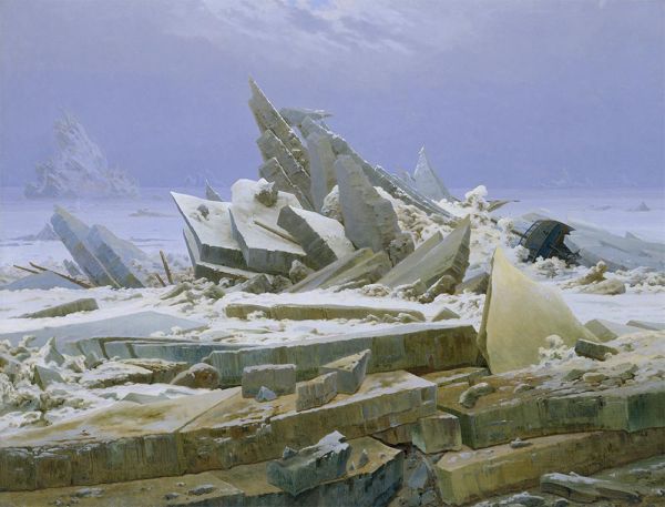 The Polar Sea (The Sea of Ice), c.1823/24 by Caspar David Friedrich | Painting Reproduction