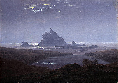 Rocky Reef on the Sea Shore, c.1824 by Caspar David Friedrich | Painting Reproduction