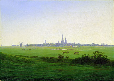 Meadows near Greifswald, c.1822 | Caspar David Friedrich | Painting Reproduction