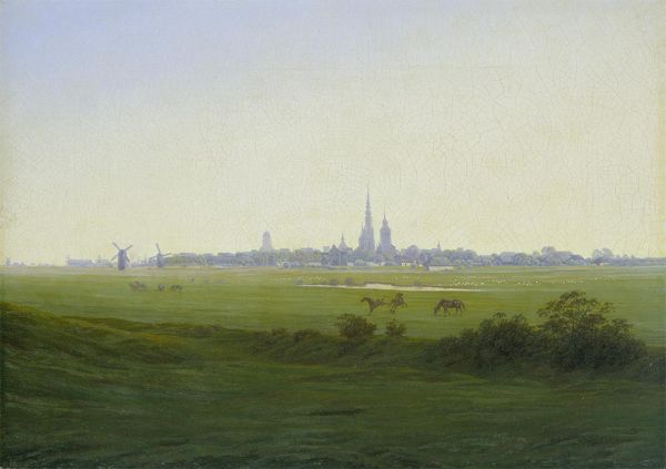Wiesen bei Greifswald | Caspar David Friedrich | Gemälde Reproduktion