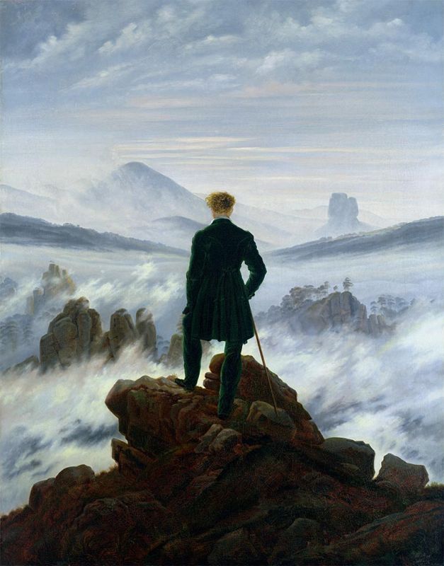 The Wanderer Above a Sea of Mist, 1818 by Caspar David Friedrich | Painting Reproduction