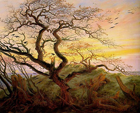 The Tree of Crows, c.1822 | Caspar David Friedrich | Painting Reproduction