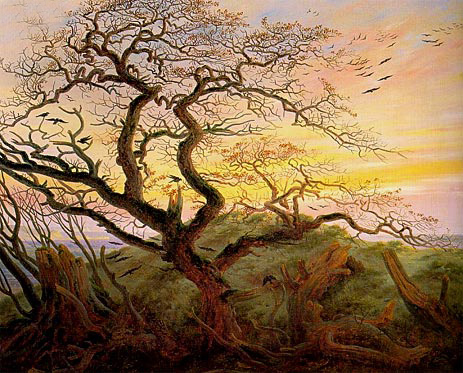 The Tree of Crows, c.1822 by Caspar David Friedrich | Painting Reproduction