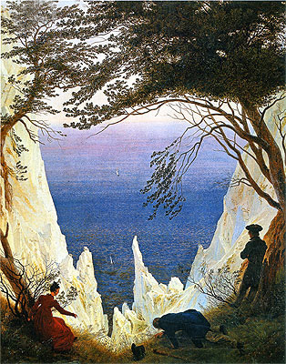 Chalk Cliffs on Rugen, 1818 | Caspar David Friedrich | Painting Reproduction