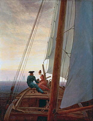 On the Sailing Boat, c.1818/20 by Caspar David Friedrich | Painting Reproduction