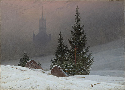Winter Landscape with Church, 1811 | Caspar David Friedrich | Gemälde Reproduktion