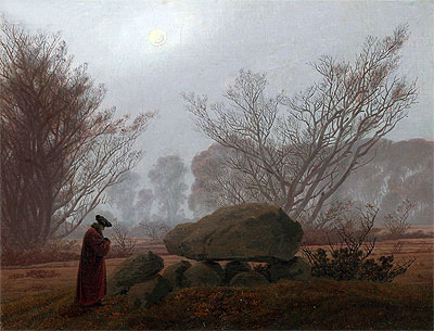 A Walk at Dusk, c.1830/35 | Caspar David Friedrich | Gemälde Reproduktion