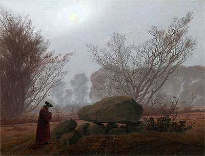 A Walk at Dusk | Caspar David Friedrich | Painting Reproduction