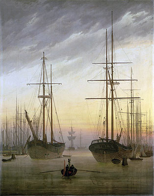 Blick auf Hafen, c.1815/16 | Caspar David Friedrich | Gemälde Reproduktion