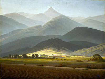Landscape from Riesengebirge, c.1810 | Caspar David Friedrich | Gemälde Reproduktion