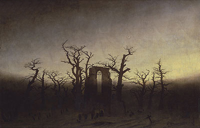 Abbey among Oak Trees, c.1809/10 | Caspar David Friedrich | Painting Reproduction