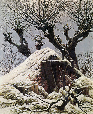 Snowy Hut | Caspar David Friedrich | Painting Reproduction