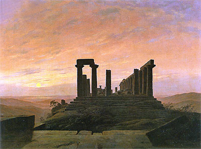 The Temple of Juno in Agrigento, c.1830 | Caspar David Friedrich | Painting Reproduction