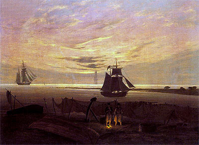 Evening on the Baltic Sea, c.1831 | Caspar David Friedrich | Painting Reproduction