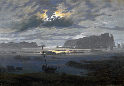 Northern Sea by Moonlight, undated | Caspar David Friedrich | Gemälde Reproduktion