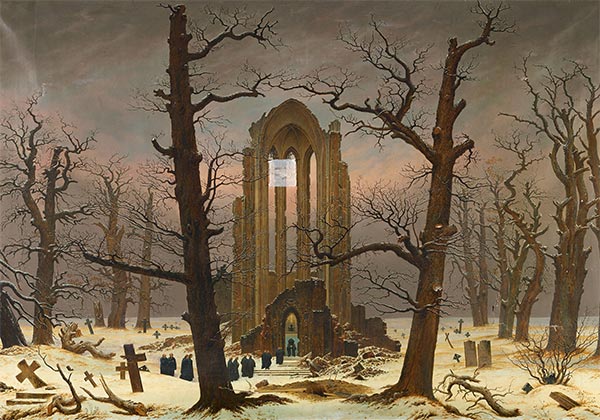 Monastery Cemetery in the Snow | Caspar David Friedrich | Painting Reproduction