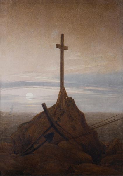 Cross on the Baltic Sea, 1815 | Caspar David Friedrich | Painting Reproduction