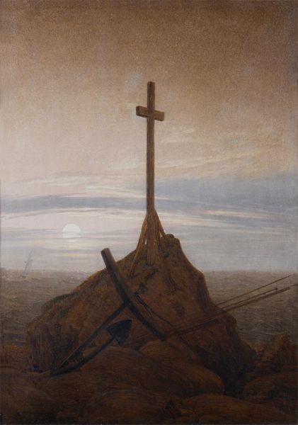 Cross on the Baltic Sea | Caspar David Friedrich | Painting Reproduction
