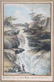 A Bridge on the Aar, at the Foot of the Grimsel, in the Canton of Berne, c.1775 von Caspar Wolf | Gemälde-Reproduktion