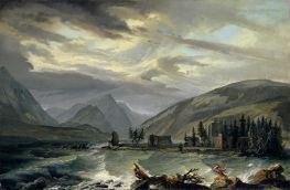 Tempest over the Lake of Thun | Caspar Wolf | Painting Reproduction