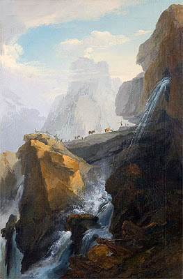 Landscape with Waterfall, Undated | Caspar Wolf | Gemälde Reproduktion