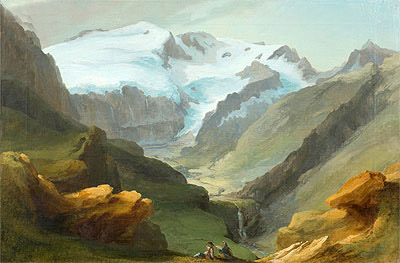 Look at the Lauenen Valley with Geltengletscher and Geltenhorn, Undated | Caspar Wolf | Gemälde Reproduktion