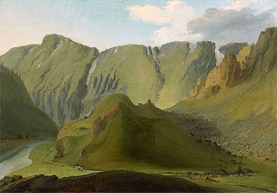 Rhone near Gletsch with Gadmerfluh, Tellistock and Wendenstock, 1778 | Caspar Wolf | Gemälde Reproduktion