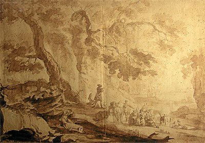 Landscape with Traveling Party, 1768 | Caspar Wolf | Gemälde Reproduktion