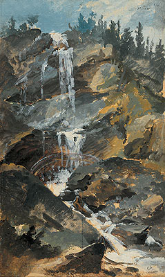 The Upper Staubach Falls in Lauterbrunnen, c.1774/77 | Caspar Wolf | Painting Reproduction