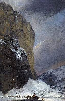 Second Staubach Falls in Winter, undated | Caspar Wolf | Gemälde Reproduktion